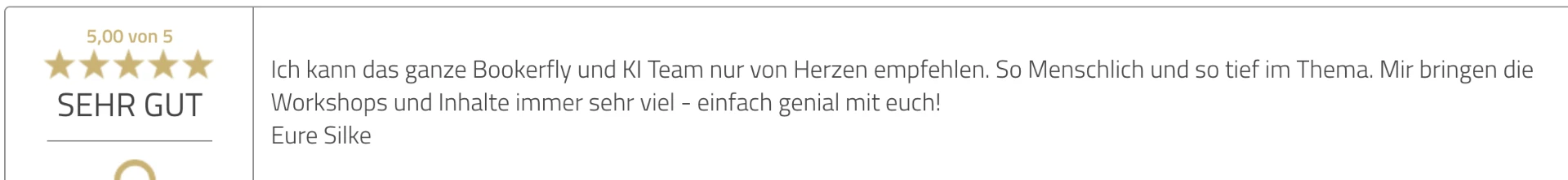 Original-Rezension auf ProvenExpert: 5,00 von 5 Sternen, sehr gut